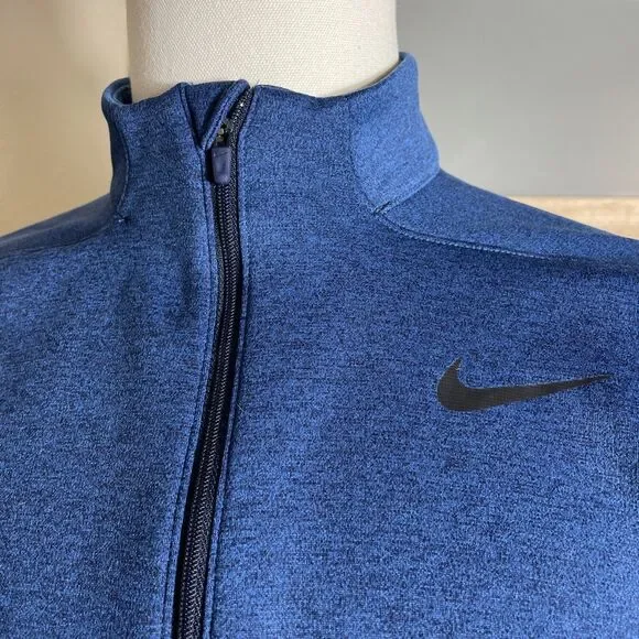 Nike Golf  Tour Quarter Zip Sweater Men’s M Navy Blue Pullover Athletic - Picture 8 of 9
